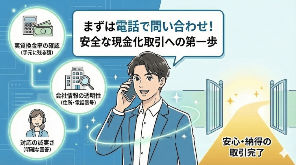 安全な現金化織引きへの第一歩